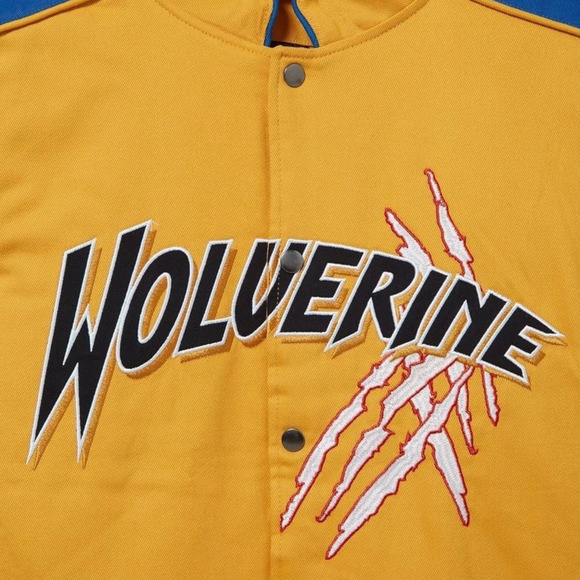Marvel X-Men Wolverine Logan Yellow Motocross Racing Jacket Size Small New - Picture 3 of 5